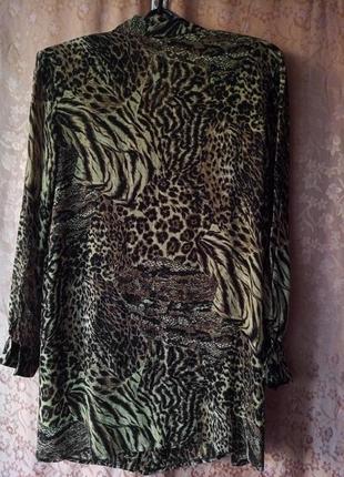 Блуза леопардовая большой размер2 фото