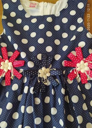 Платье pink в горох новое