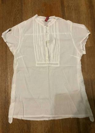 Белая блузка летняя1 фото