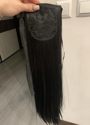 Хвост на ленте шиньен см черный цвет