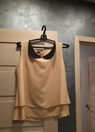 Шикарная блузка свободного кроя,  2 слоя  легкой ткани, размер 44- 484 фото