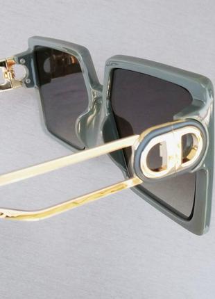 Christian dior очки женские солнцезащитные большие стильные хаки8 фото