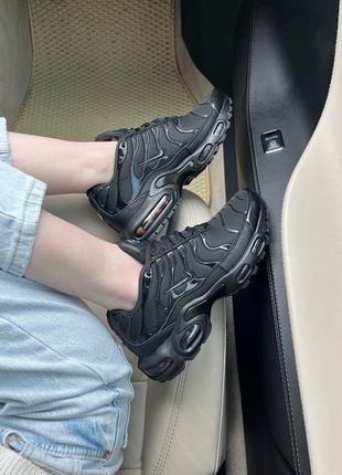 Nike air max tn plus triple black5 фото