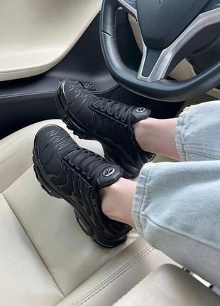 Nike air max tn plus triple black8 фото