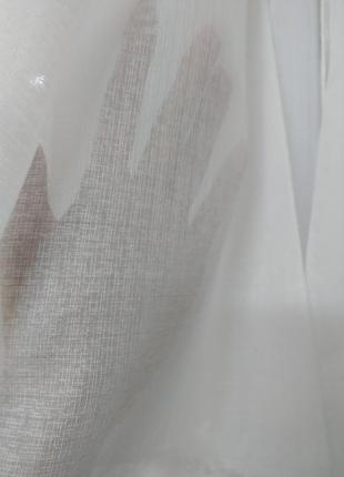 Готовий білий тюль під льон сабле шириною 5м і висотою 2.55м