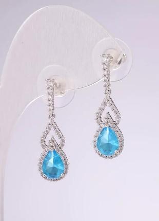 Серьги серия 925 в стразах с камнями