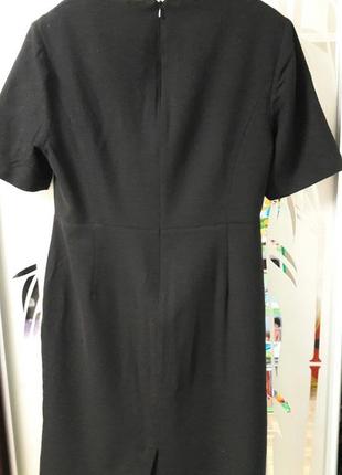 Чёрное элегантное шерстяное платья футляр  fenn wright manson 14р.2 фото