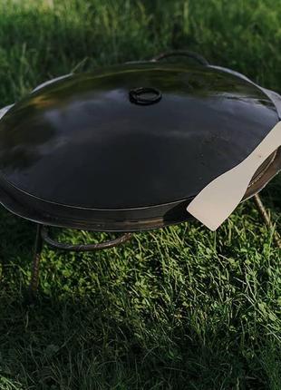 Сковорідка "ромашка" з бортиком 50 см + чохол4 фото