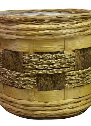 Кашпо плетене 1шт 24*21см світло-коричневе