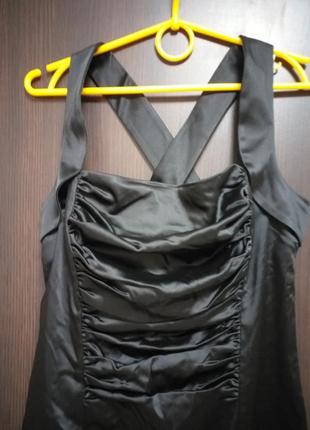 Черное эффектное платье, р-р 38-402 фото