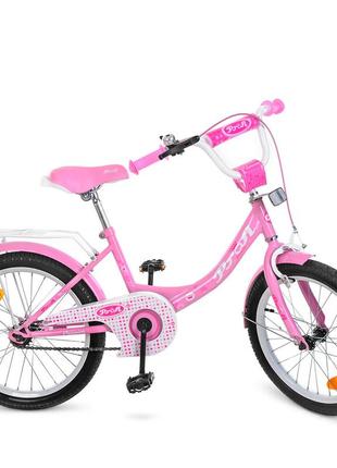 Велосипед дитячий prof1 20д. y2011 (1шт) princess,skd45,ліхтар,дзвінок,дзеркало,пiднiжка,рожевий