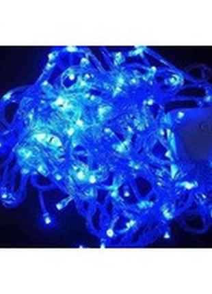 Гирлянда 500 led, прозрачный шнур, синий свет, от сетки, в кор. 17*10*9см