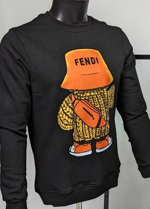 Женский свитшот fendi. женская кофта фенди (теплая, трехнитка)1 фото