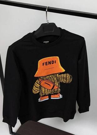 Женский свитшот fendi. женская кофта фенди (теплая, трехнитка)3 фото