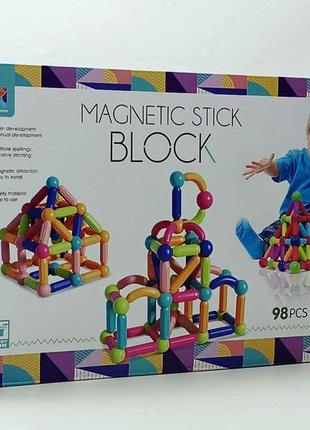 Магнитный конструктор shantou "magnetic stick block" 98 деталей 001-3a2 фото