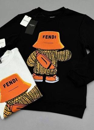 Жіночий світшот fendi. жіноча кофта фенді (тепла, тринитка)