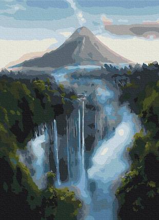 Картина по номерам водопад у гор, в термопакете 40*50см, тм brushme, украина