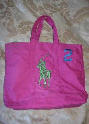 Polo ralph lauren сумка шопер, для пляжа, повседневная3 фото