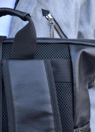 Набір: рюкзак ролл-топ з секцією для ноутбука + бананка з vb-397 еко шкіри5 фото