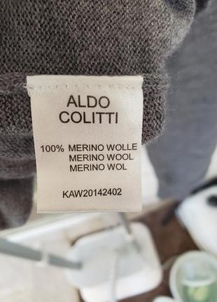 Мужская кофта шерсть мериноса aldo colitti с v образным вырезом (s)3 фото