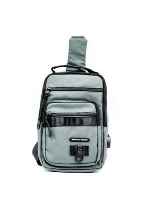 Сумка-слінг 29 x 18 x 9 см weatro сіра ssch-kit-0071