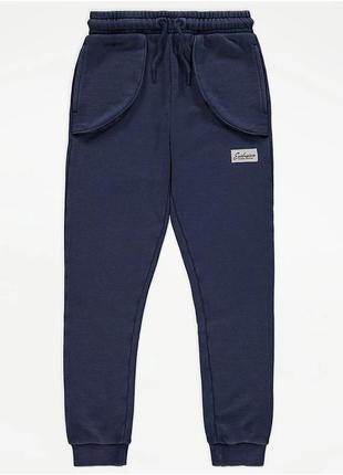 Спортивный костюм для мальчика george двунитка: худи + штаны, темно-синий, размеры 116-1402 фото