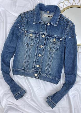 Джинсова курточка джинсовці з шипами