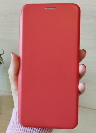 Чехол для xiaomi redmi note 12 4g  книжка подставка с магнитом и микрофиброй luxyrystyle (красный)7 фото