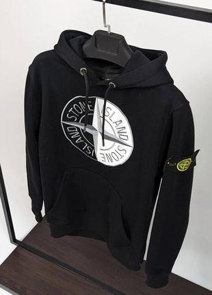 Женское худи stone island зимнее. зимняя кофта стон айленд женская. худи на флисе5 фото