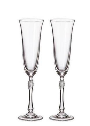 Набор бокалов для шампанского bohemia parus 1sf89/00000/190-2 190 мл 2 шт1 фото