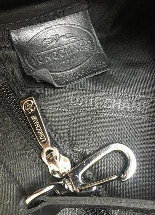 Кожаня сумка на плече бренд  longchamp6 фото