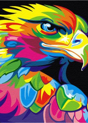 Картина по номерам радужный орел, в термопакете 40*50см, тм brushme, украина