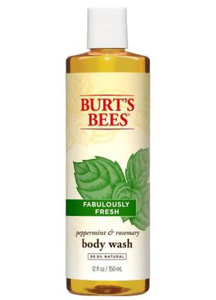 Burts bees гель для душу з олією м'яти і екстрактом розмарину 350 ml.