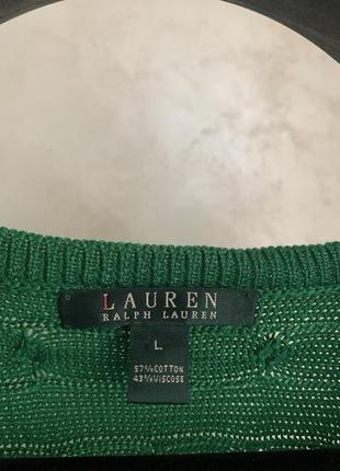 Вязаний светр джемпер світшот Lauren Ralph Lauren зелений3 фото