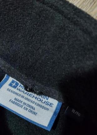 Мужская флисовая кофта на молнии / чёрная толстовка / куртка / свитер / mountain warehouse / мужская одежда / чоловічий одяг /2 фото