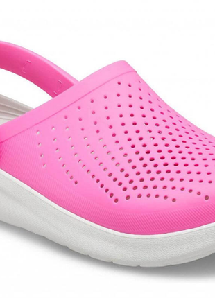 Кроксы сабо crocs literide clog / electric pink3 фото