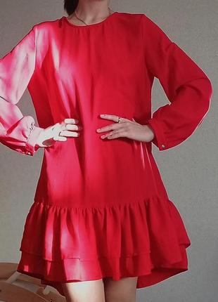 Платье красное свободного кроя❤️2 фото