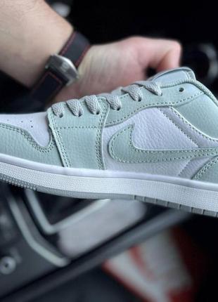 Nike air jordan 1 low mint &amp; white3 фото