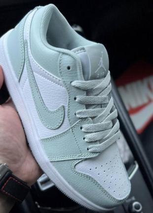 Nike air jordan 1 low mint &amp; white5 фото