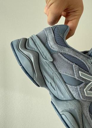 Замшеві кросівки nb 9060 artic grey/blue4 фото