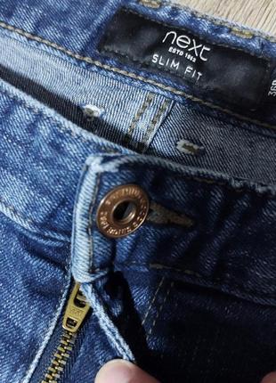 Мужские джинсы / next / штаны / брюки / мужская одежда / чоловічий одяг / синие джинсы5 фото