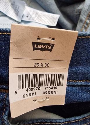 Брендові фірмові стрейчеві жіночі демісезонні літні джинси levi's 710,оригінал із англії,нові з бірками,розмір 29/30.8 фото