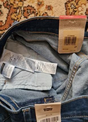 Брендові фірмові стрейчеві жіночі демісезонні літні джинси levi's 710,оригінал із англії,нові з бірками,розмір 29/30.7 фото