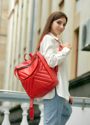 Распродажа! яркий женский рюкзак sambag trinity красный2 фото