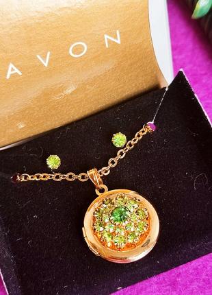 Гарнітур avon, birthstone locket gift set august, новий, вінтаж2 фото