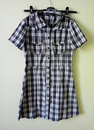 Платье рубашка клетка