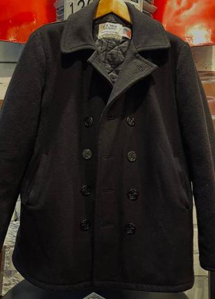 Куртка schott n.y.c. wool pea coat jacket 740n us navy mens large