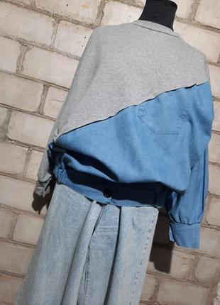 Стильный джемпер сорочка бомбкр комбинированная итальялия