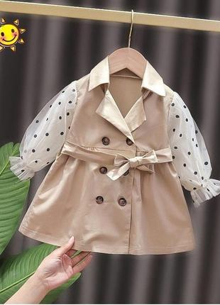 ✏ стильный тренч для маленькой модницы💖