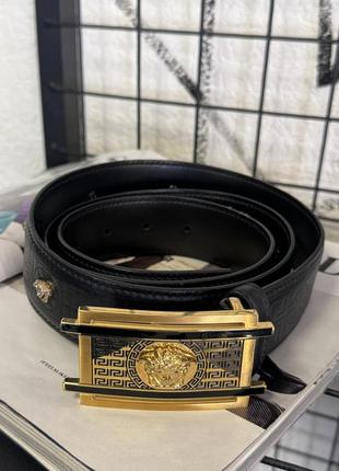 Ремень кожаный versace номерной